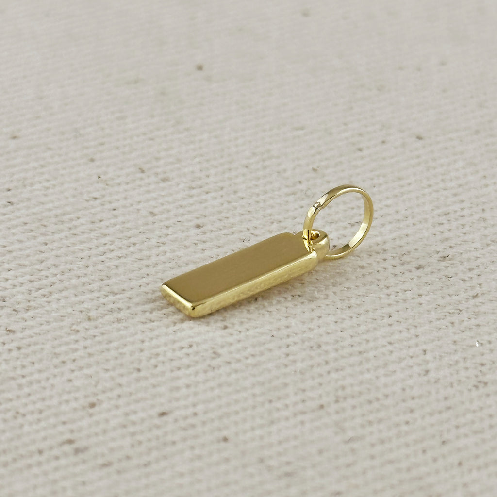 Engravable Plaque Charm 12.0mm x 5.0mm