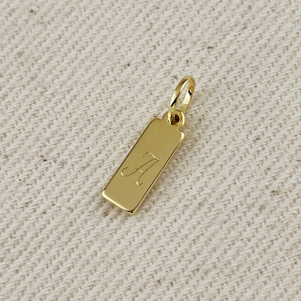 Engravable Plaque Charm 12.0mm x 5.0mm