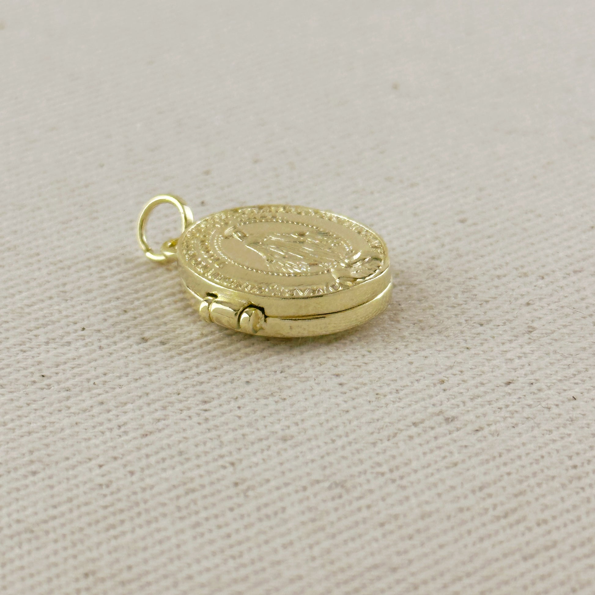 18k Gold Filled Lady of Grace Locket Pendant