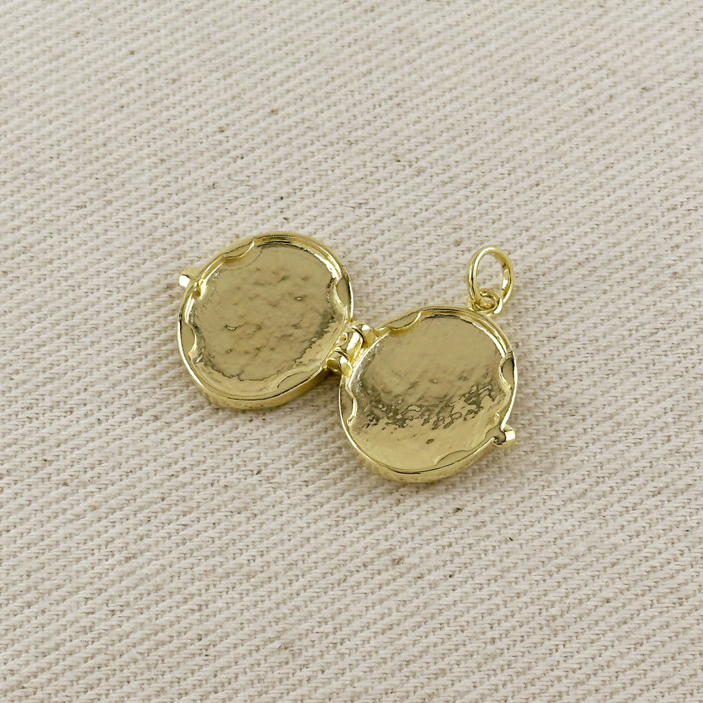18k Gold Filled Lady of Grace Locket Pendant