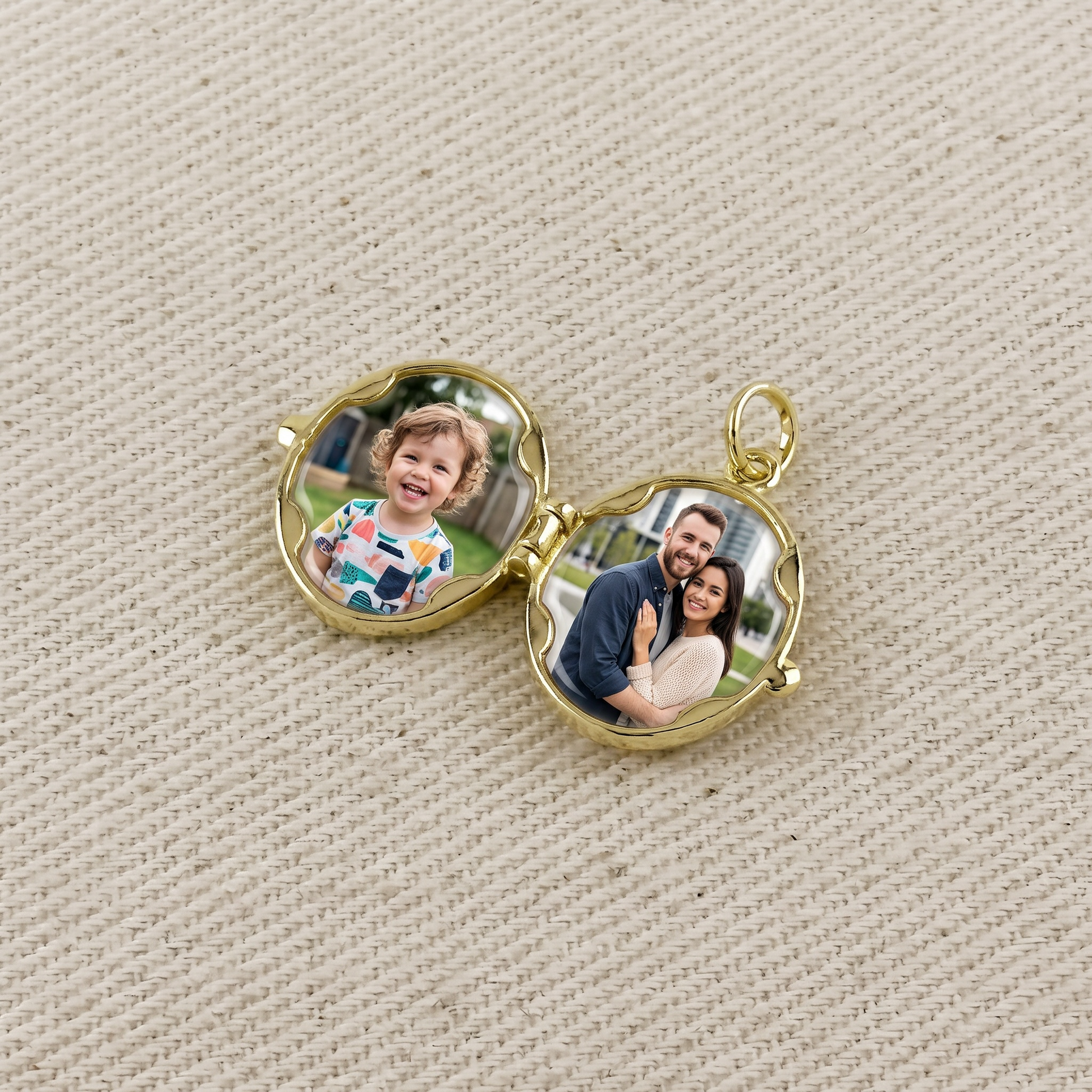 18k Gold Filled Lady of Grace Locket Pendant