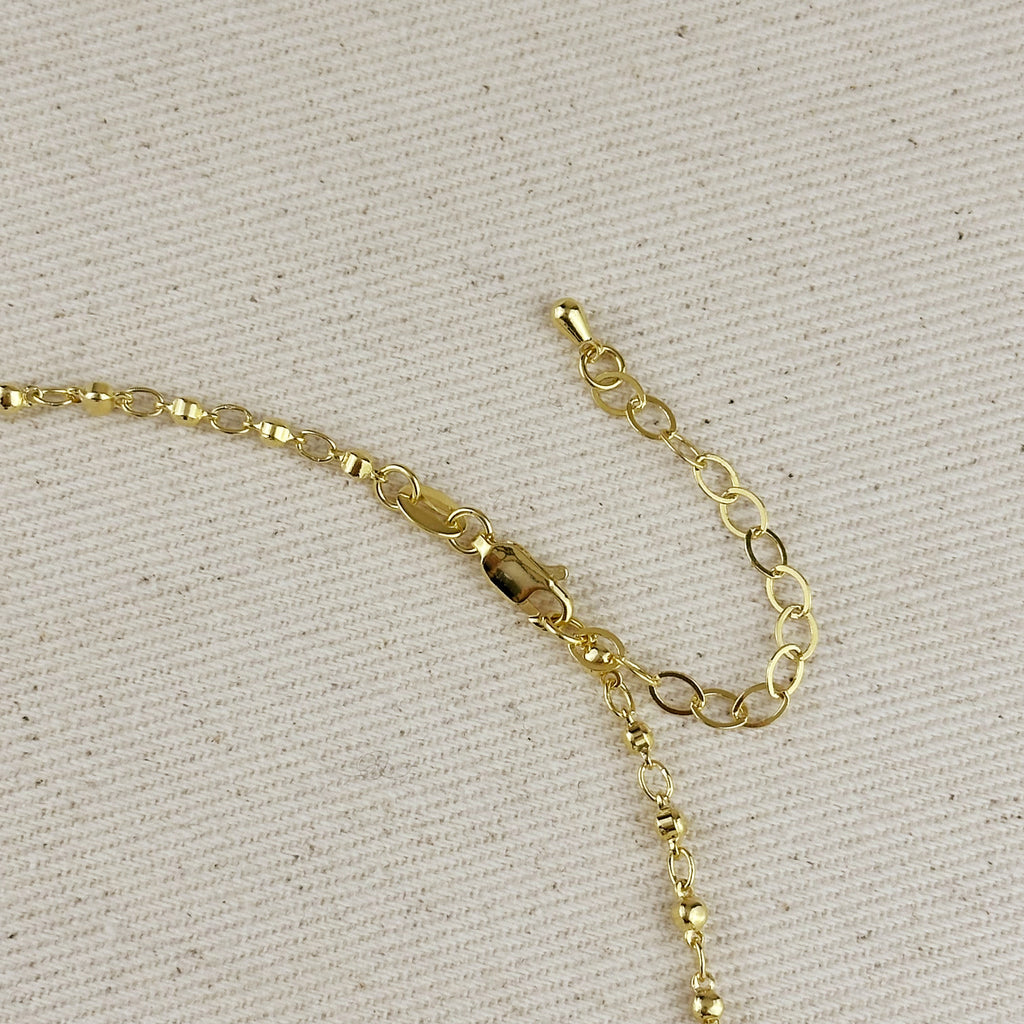 18k Gold Filled Beaded Saint Benedict Necklace