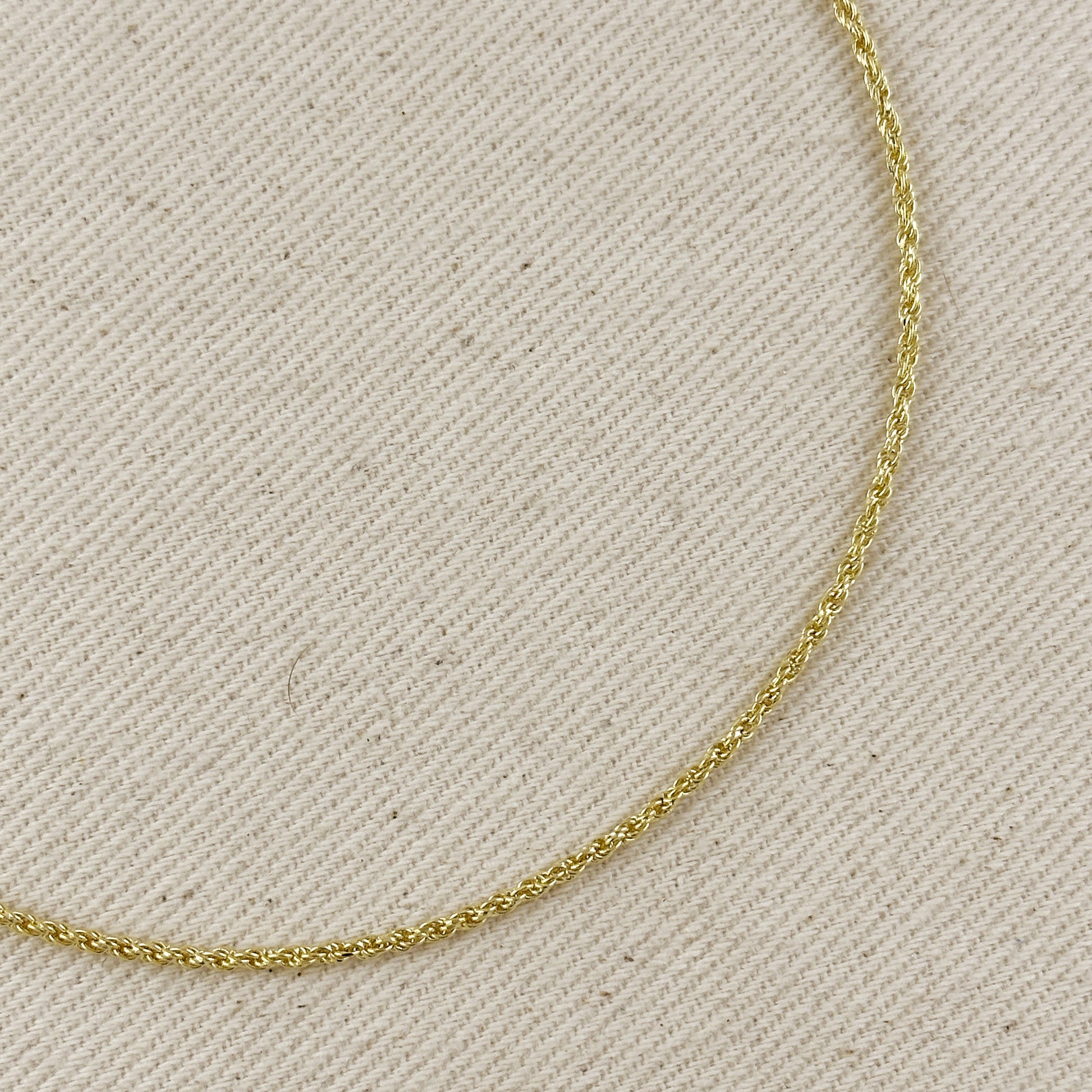 18k Gold Filled 1.7mm Rope Chain