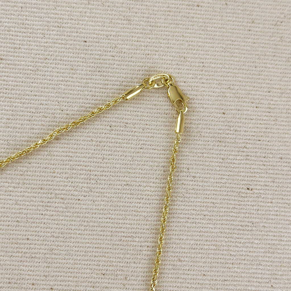 18k Gold Filled 1.7mm Rope Chain