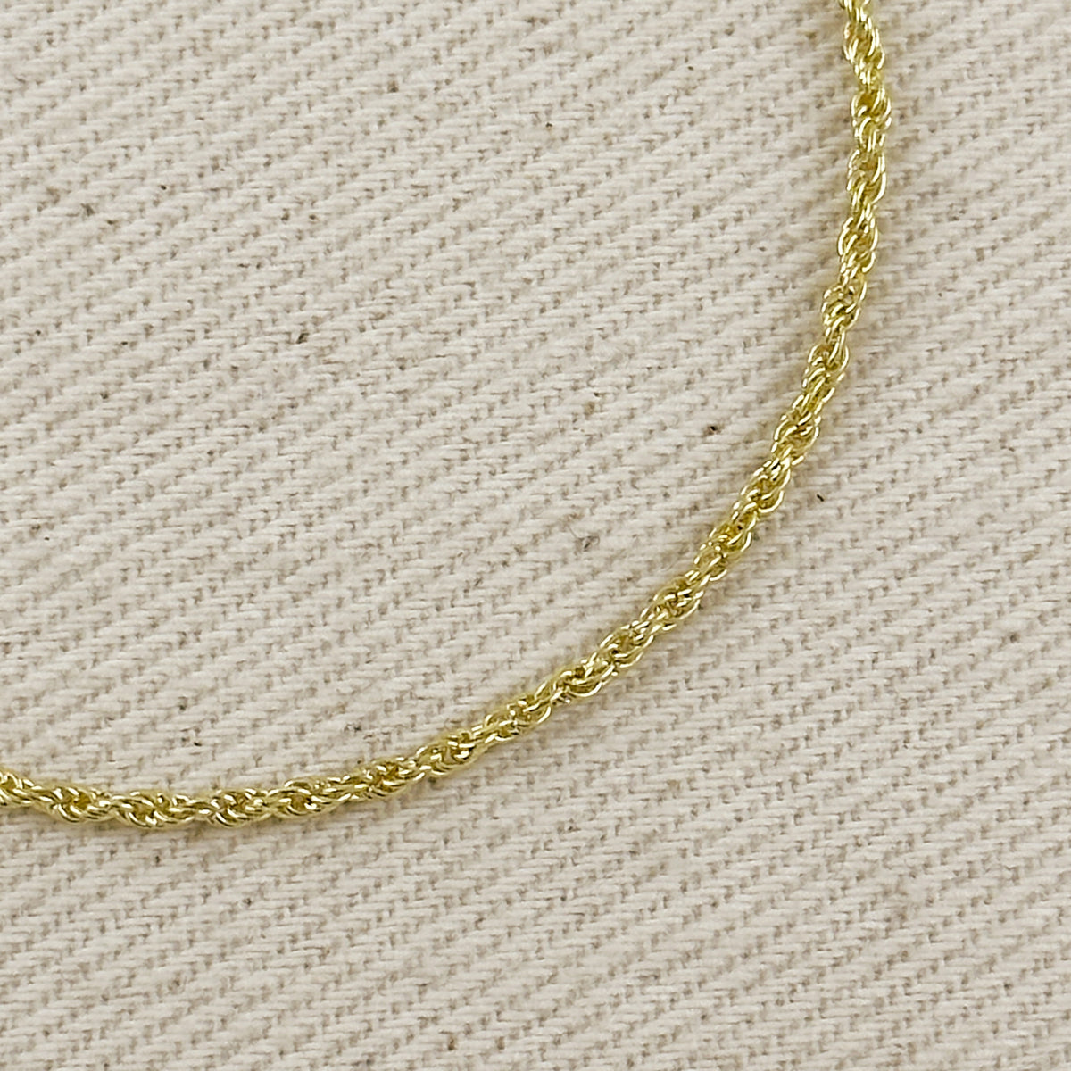 18k Gold Filled 1.7mm Rope Chain Bracelet