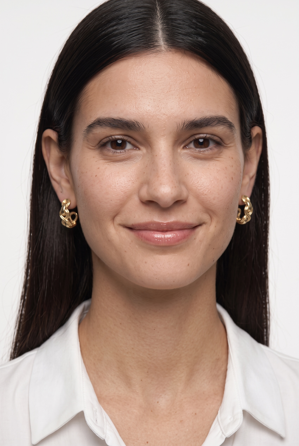18k Gold Filled Braided Infinity C- Hoop Earrings