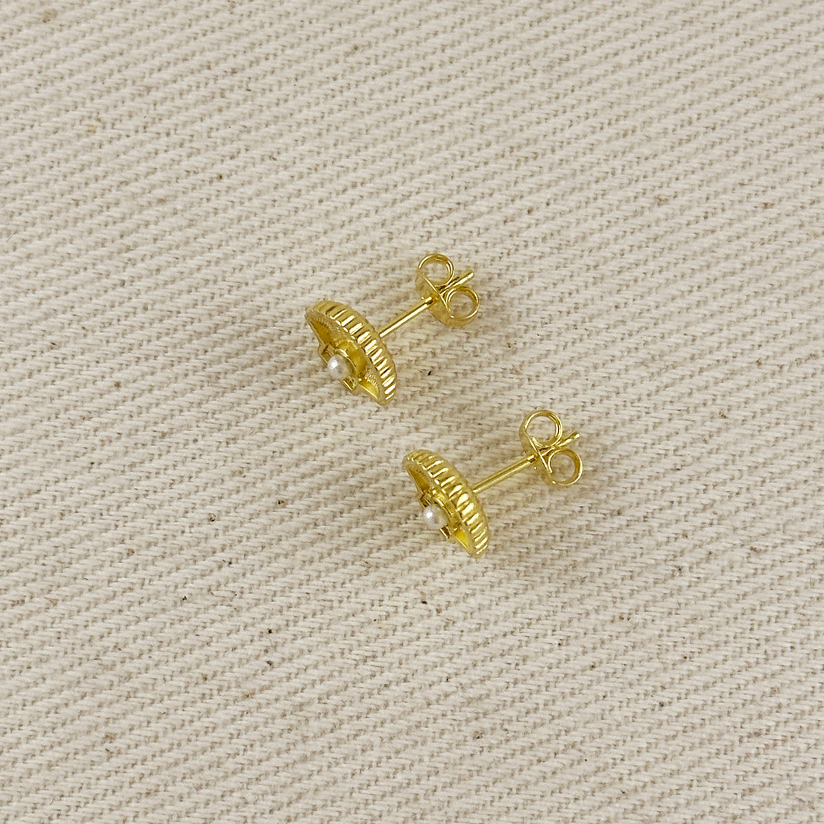 18k Gold Filled Seashell Stud Earrings