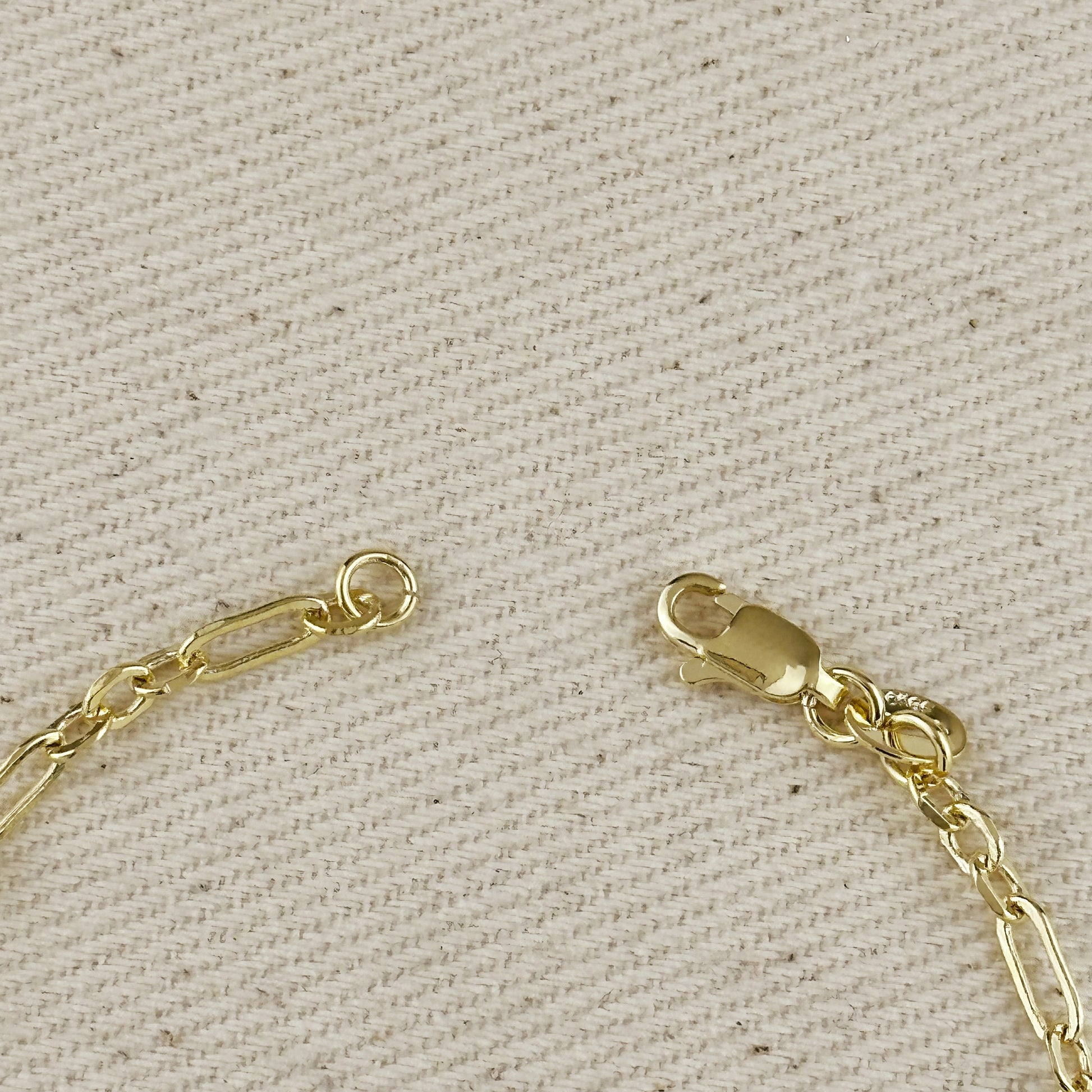 18K Gold Filled 3x1 Alternated Paperclip Bracelet