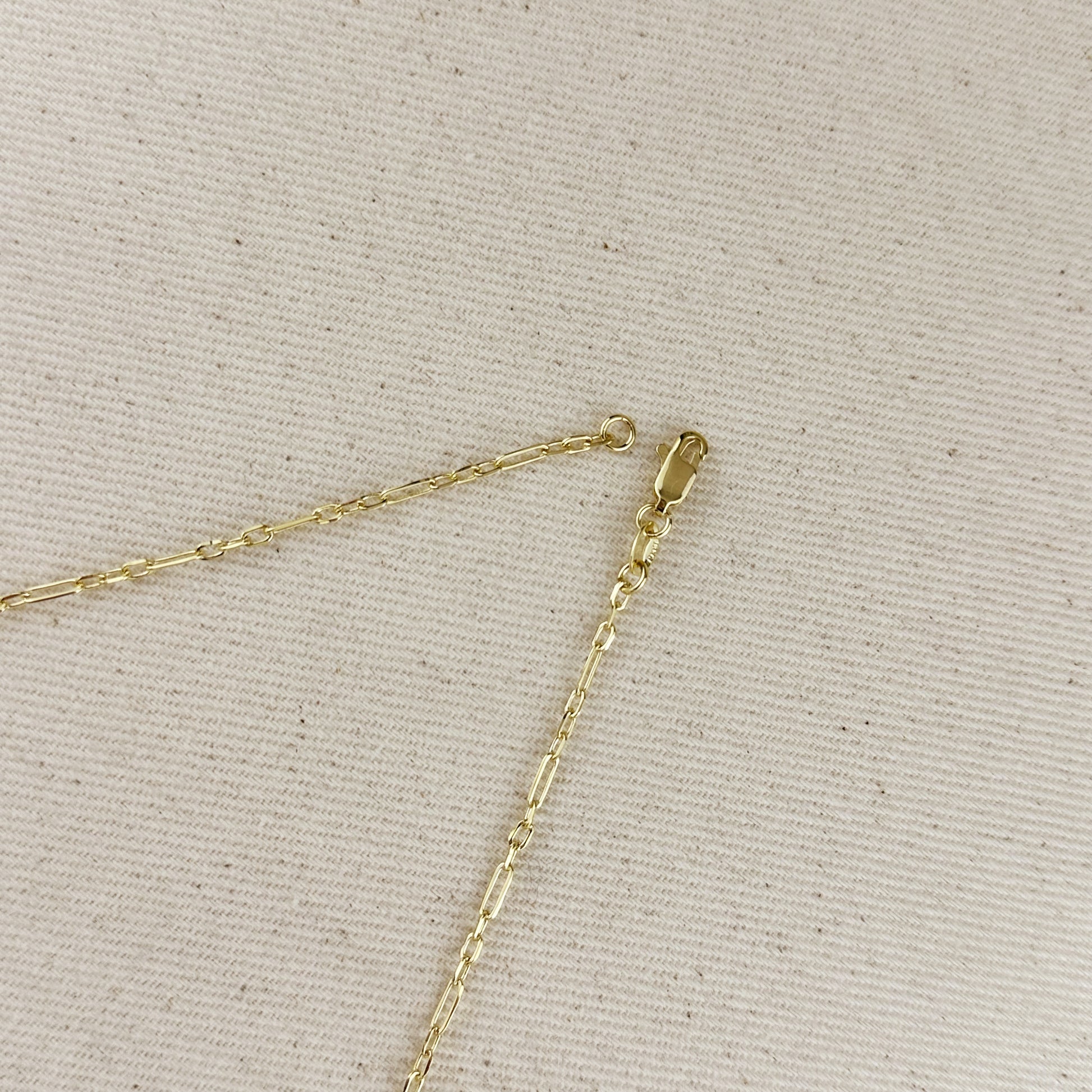 18k Gold Filled 2.1mm 3x1 Alternated Paperclip Necklace