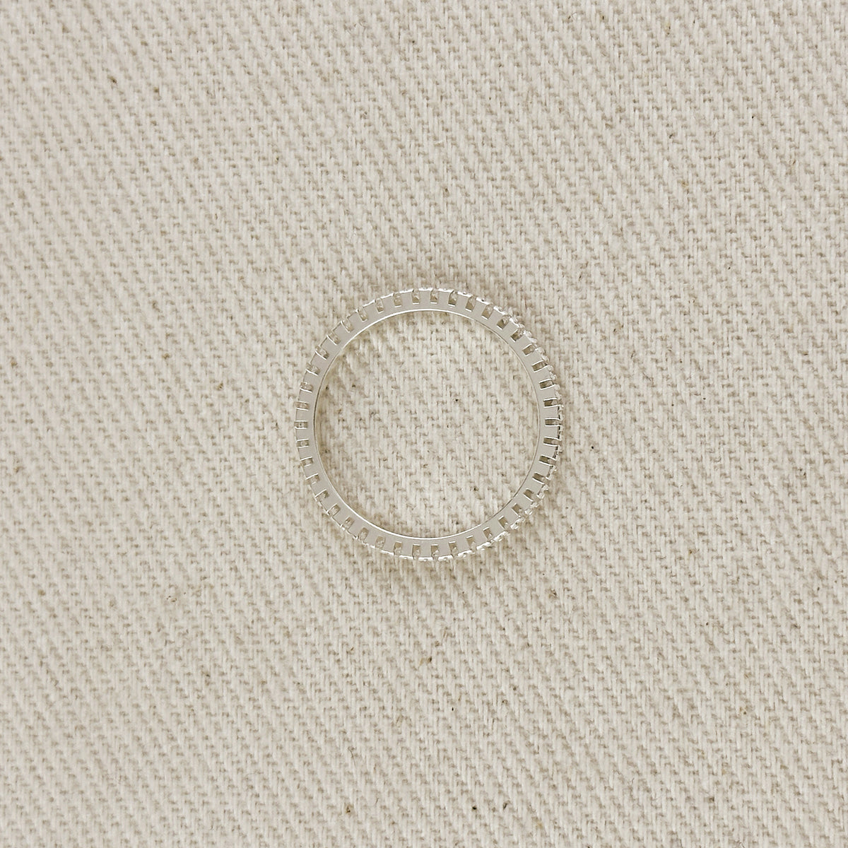 .925 Silver Filled 1.1mm CZ Eternity Band Ring