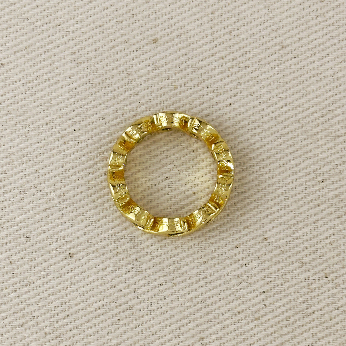 18k Gold Filled Colored CZ Wave Eternity Band Ring