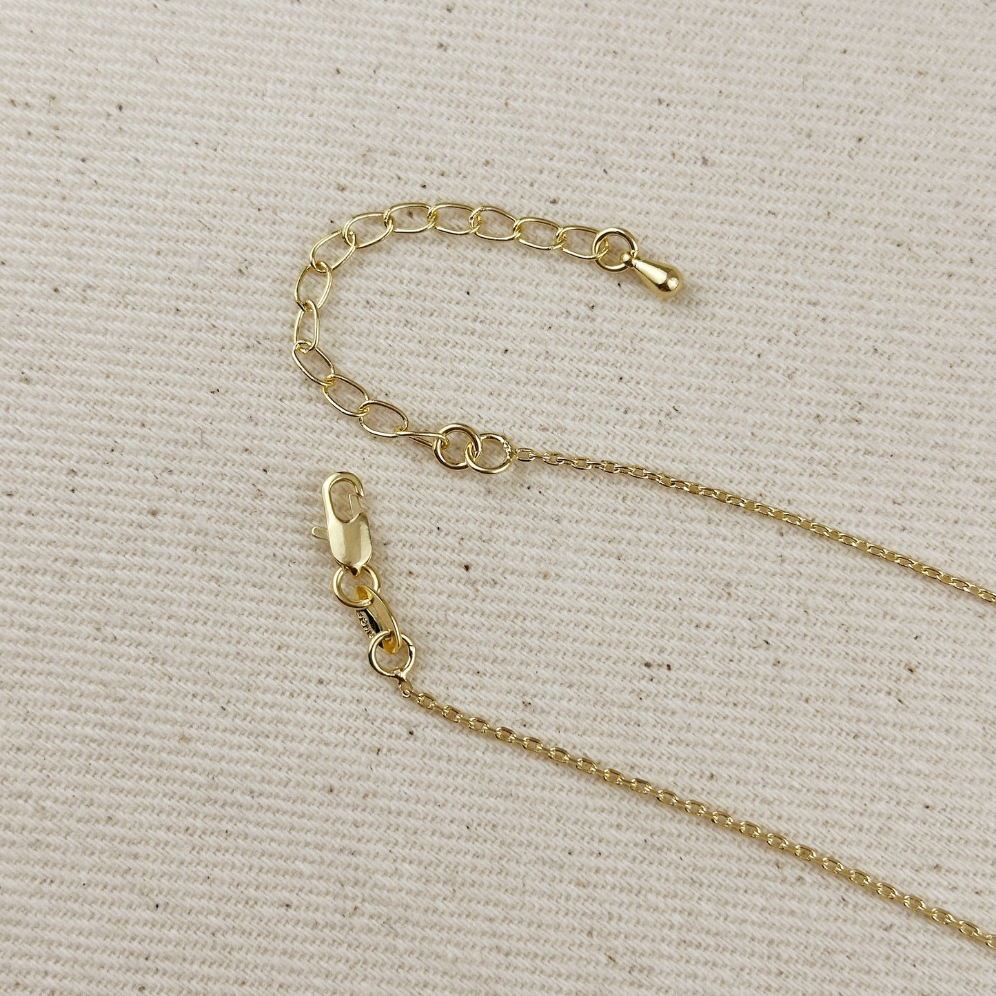 18k Gold Filled Mini Dove CZ Necklace