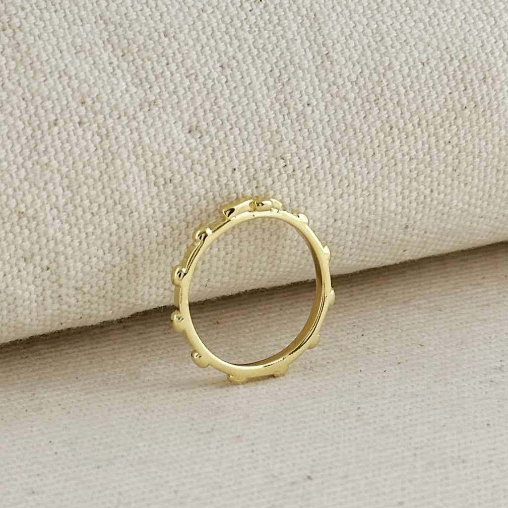 18k Gold Filled Rosary Prayer Ring