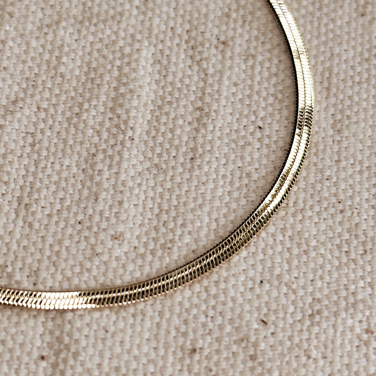 18k Gold Filled 2.0mm Thickness Herringbone Bracelet