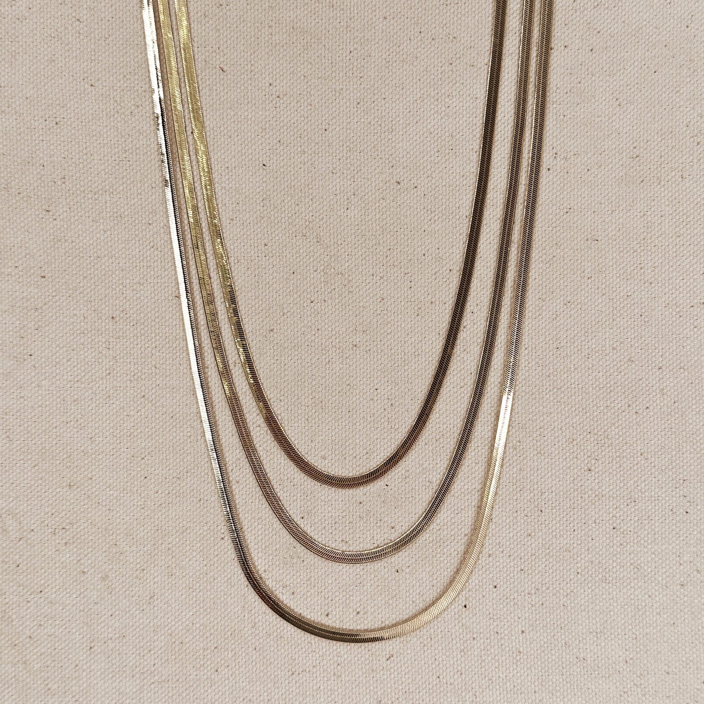 18k Gold Filled 3.0mm Thickness Herringbone Chain