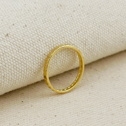 18k Gold Filled 2mm Diamond Cut Band Ring