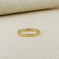 18k Gold Filled 2mm Diamond Cut Band Ring