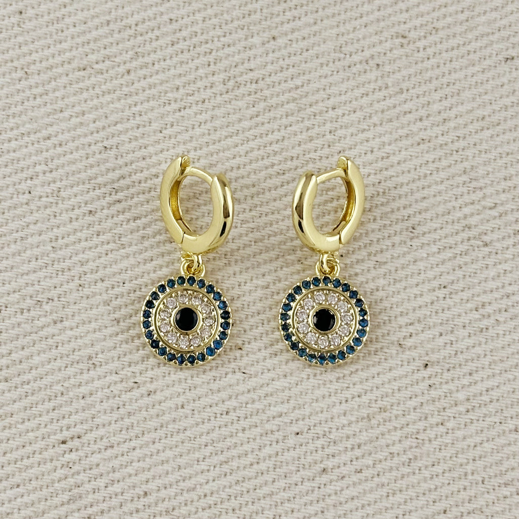 18k Gold Filled Protection Mandala Earrings