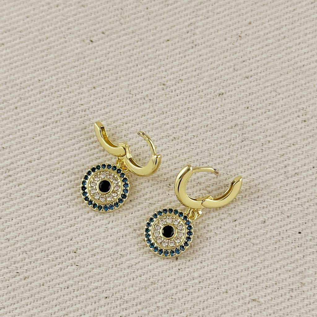 18k Gold Filled Protection Mandala Earrings