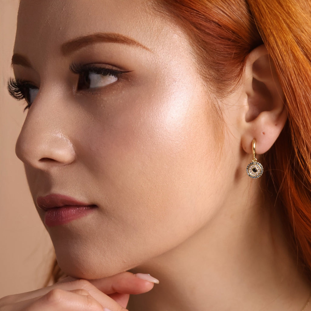 18k Gold Filled Protection Mandala Earrings