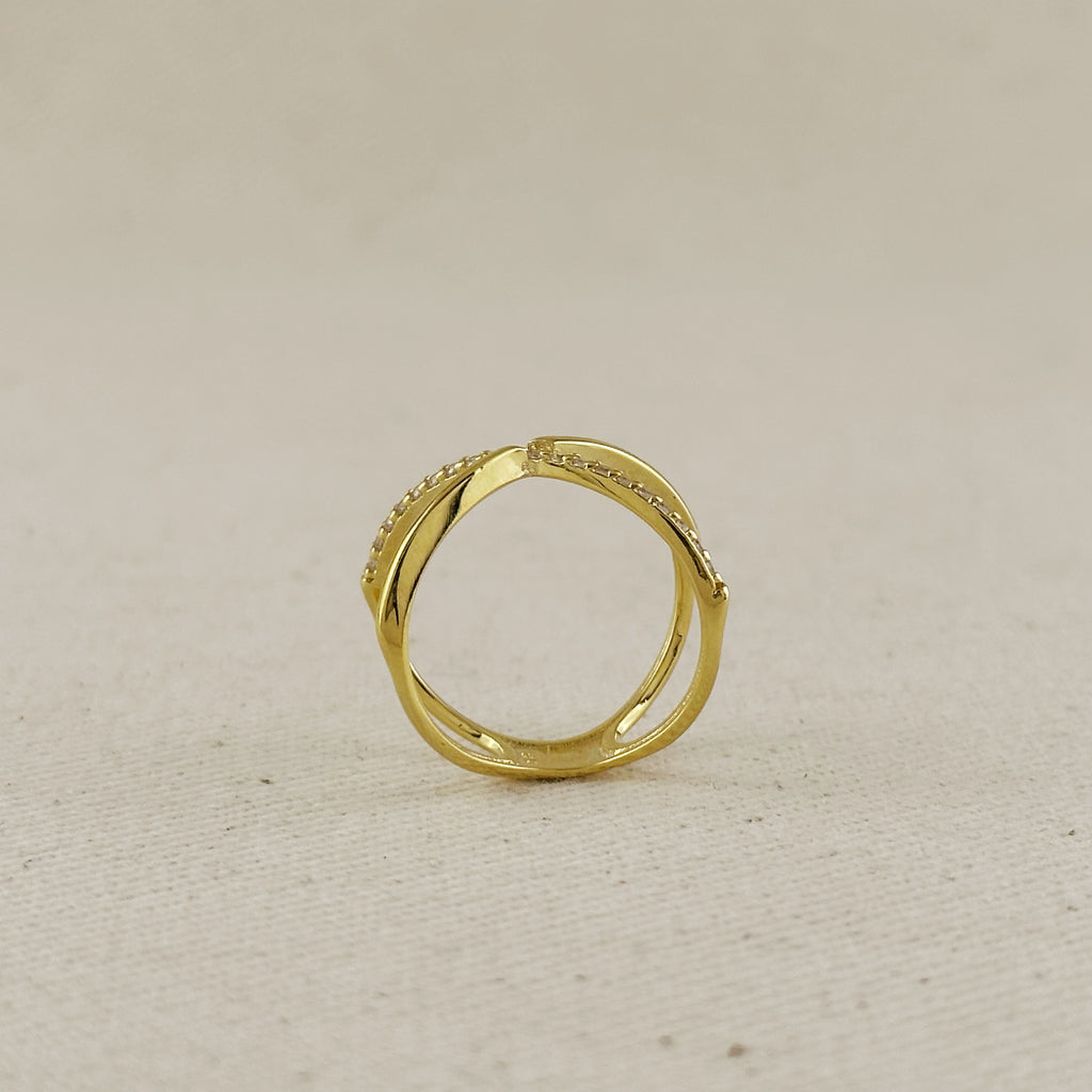 18k Gold Filled X Statement Ring