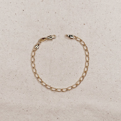 18k Gold Filled Slight Twist Link Bracelet