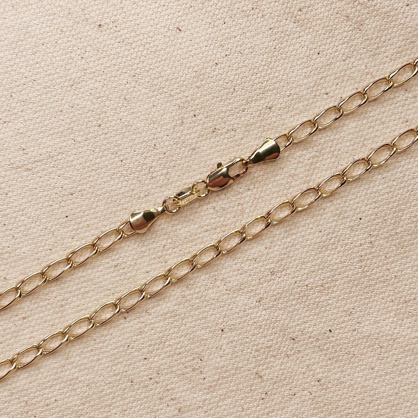 18k Gold Filled Slight Twist Link Chain