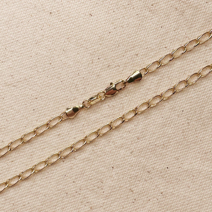 18k Gold Filled Slight Twist Link Chain