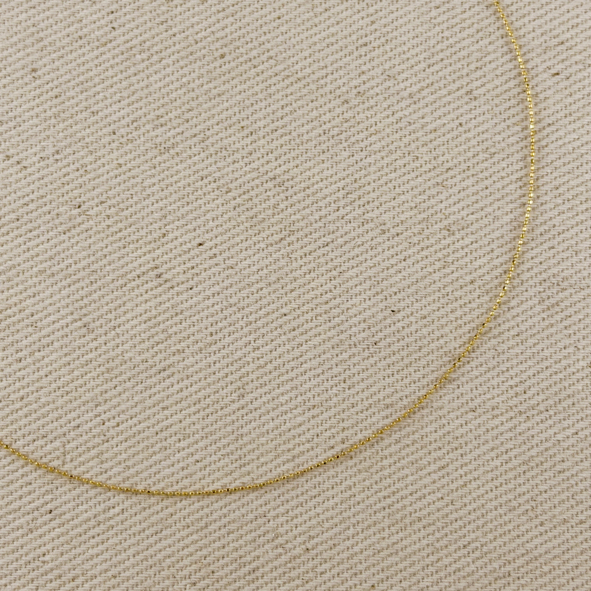 18k Gold Diamond Cut Ball Chain