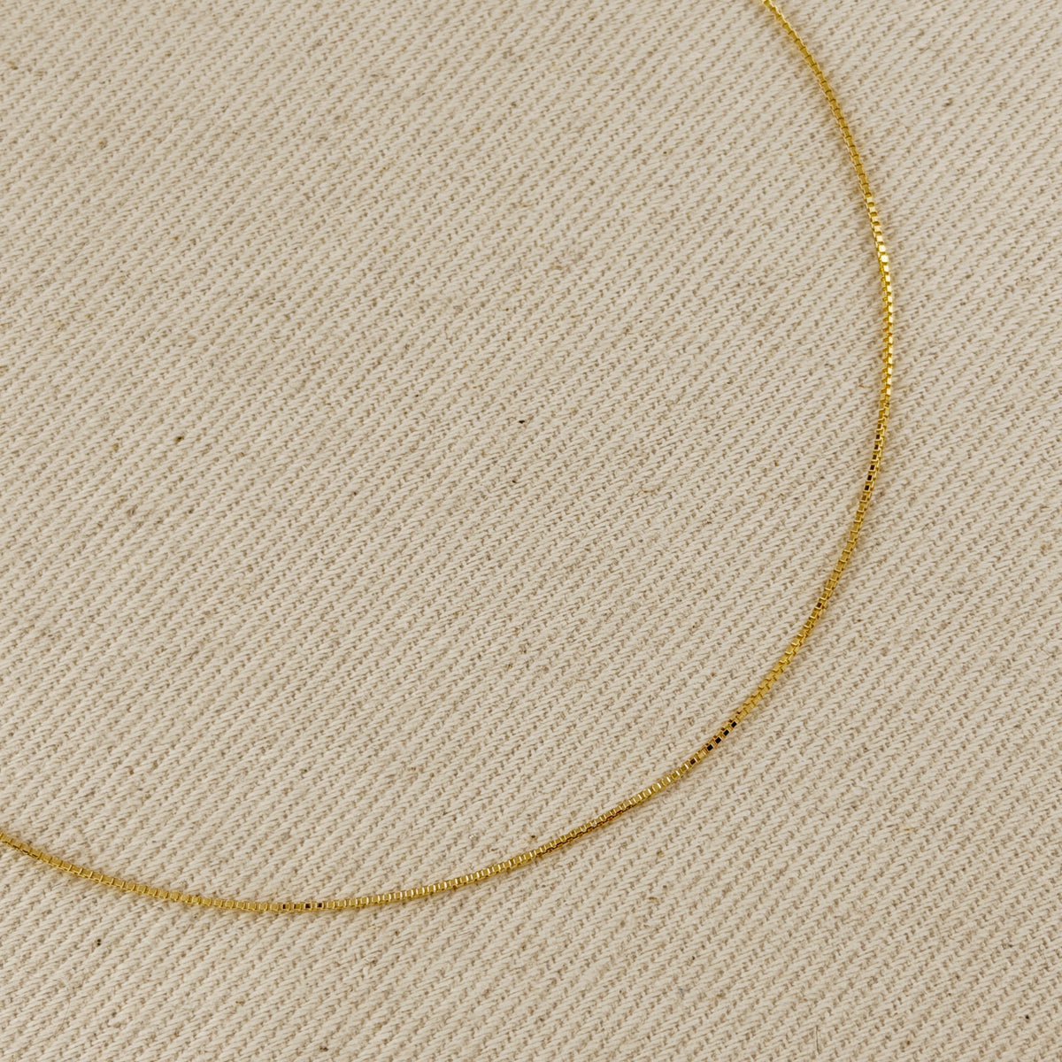 18k Solid Gold 0.8mm Box Chain