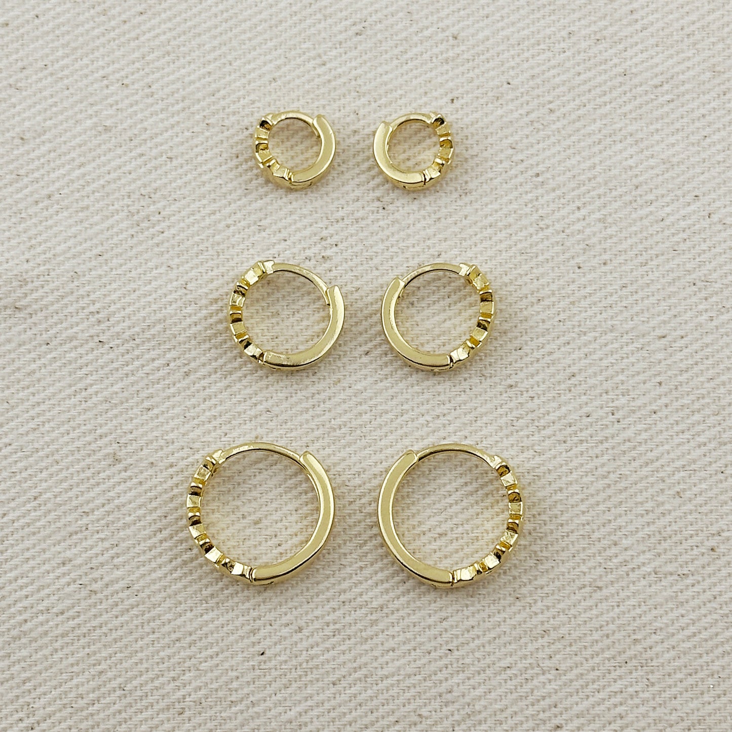 18k Gold Filled Stars Clicker Hoop Earrings