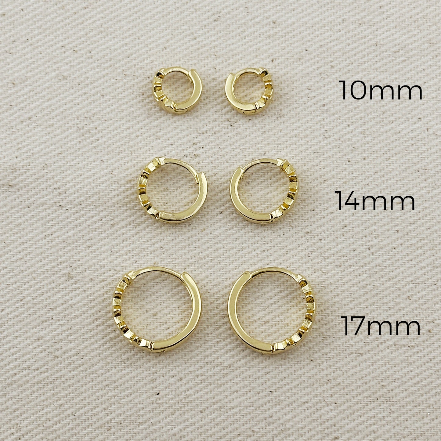 18k Gold Filled Stars Clicker Hoop Earrings