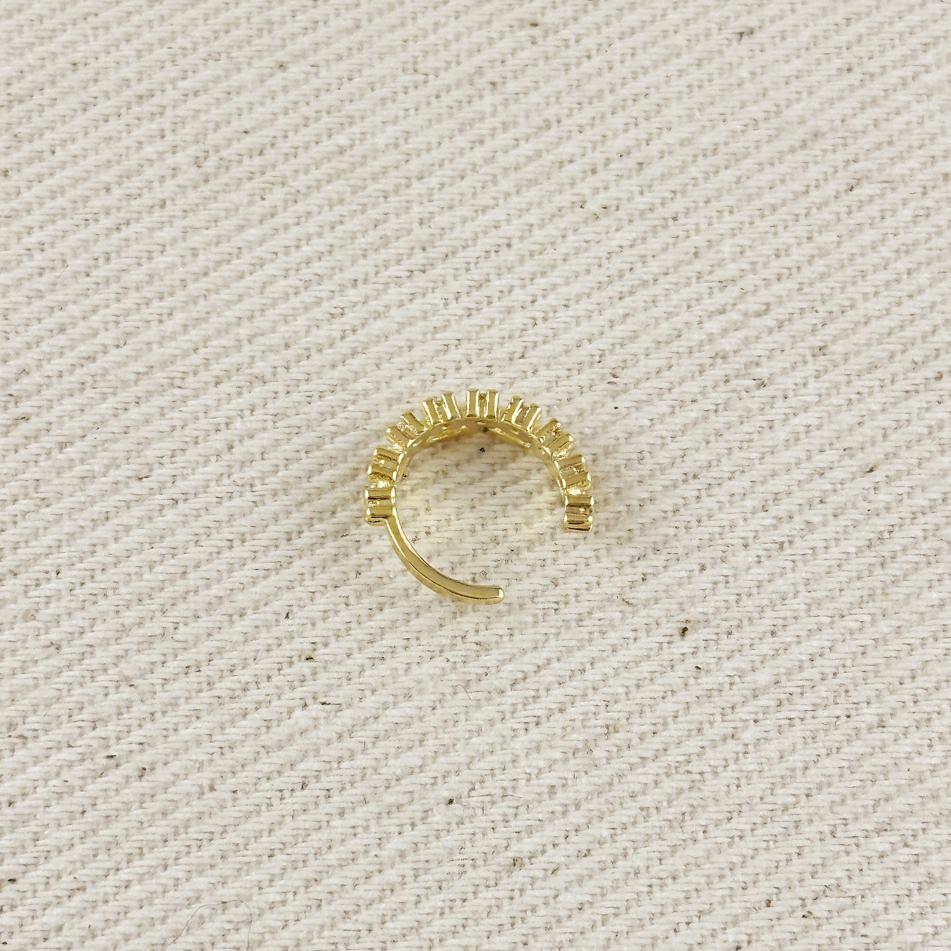 18k Gold Filled Cubic Zirconia Ear Cuff