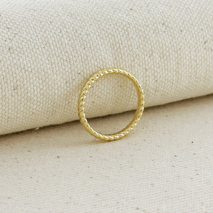 18k Gold Filled Twisted Design Band Ring