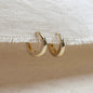 18k Gold Filled British Closure Artisan Clicker Hoop Earrings