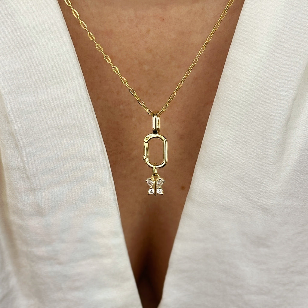 18k Gold Filled CZ Butterfly Charm
