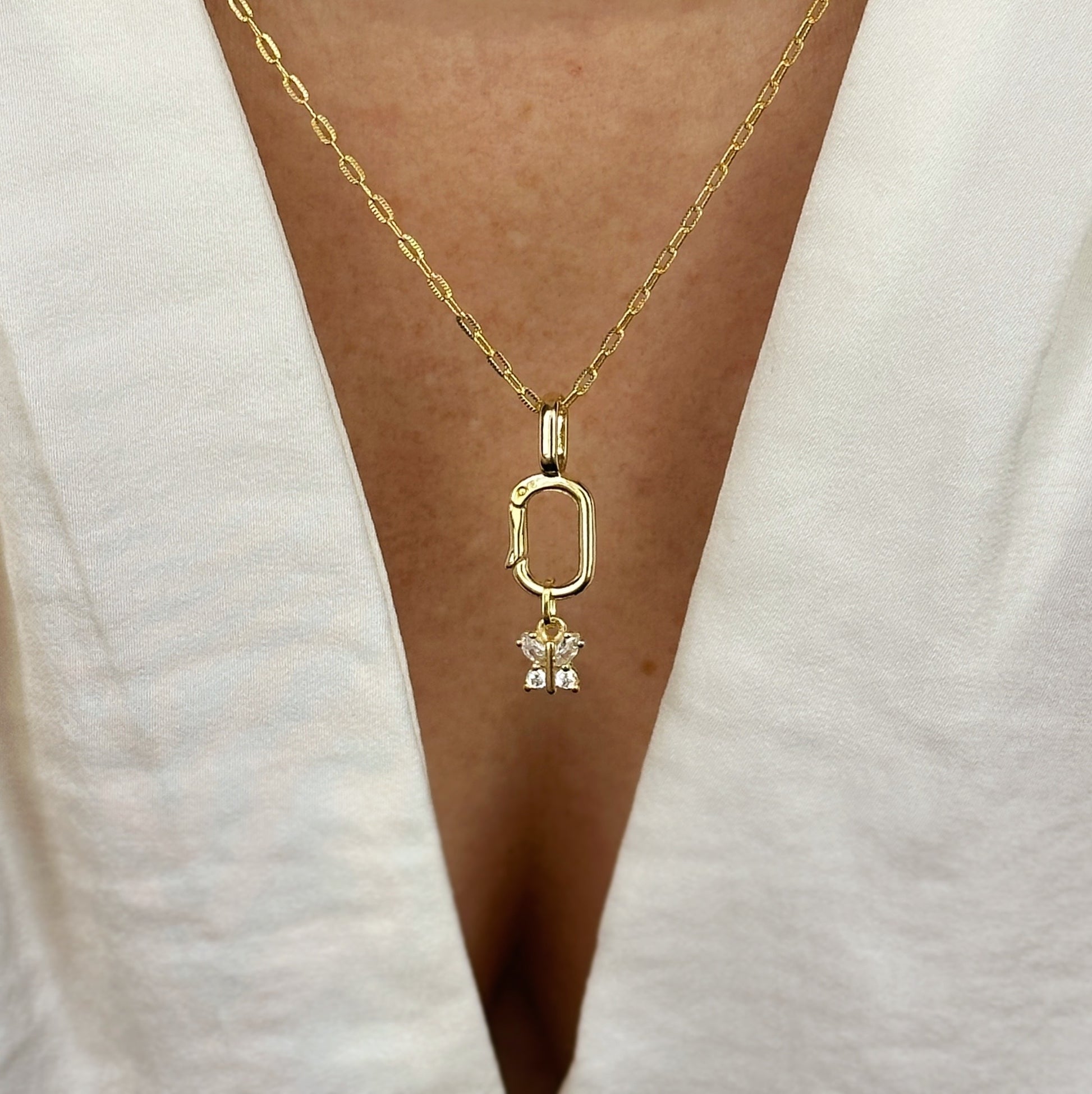 18k Gold Filled CZ Butterfly Charm