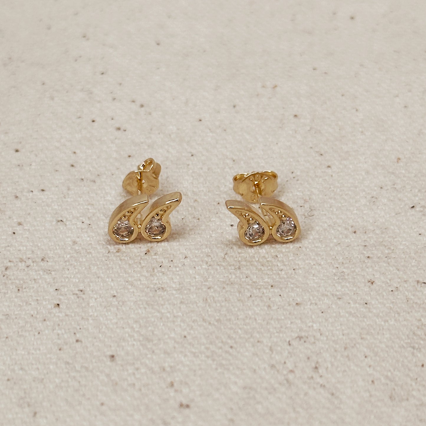 18k Gold Filled Mini CZ Stud Earrings