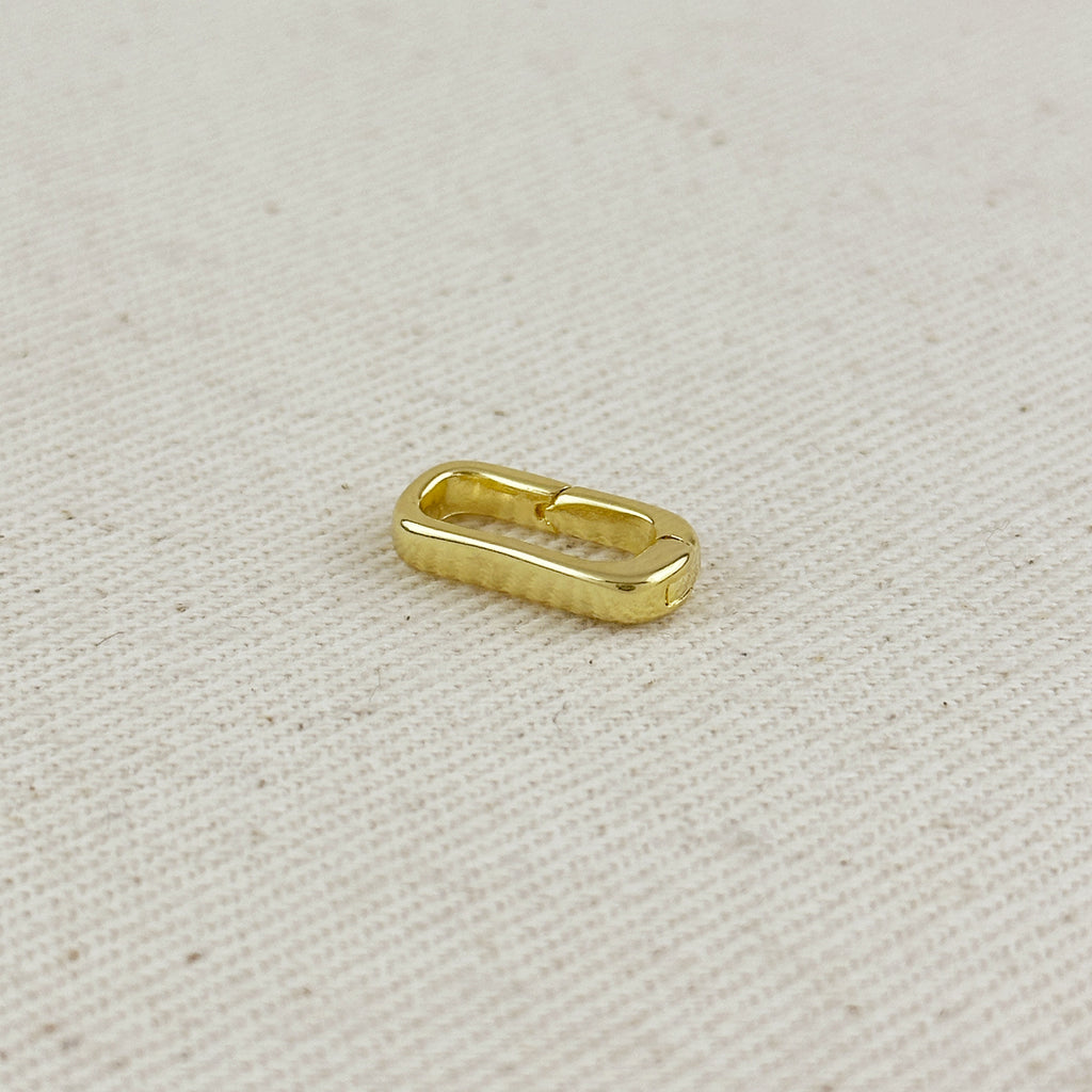 18k Gold Filled 17mm Oblong Carabiner Clasp