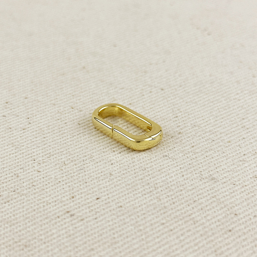 18k Gold Filled 20mm Oblong Carabiner Clasp