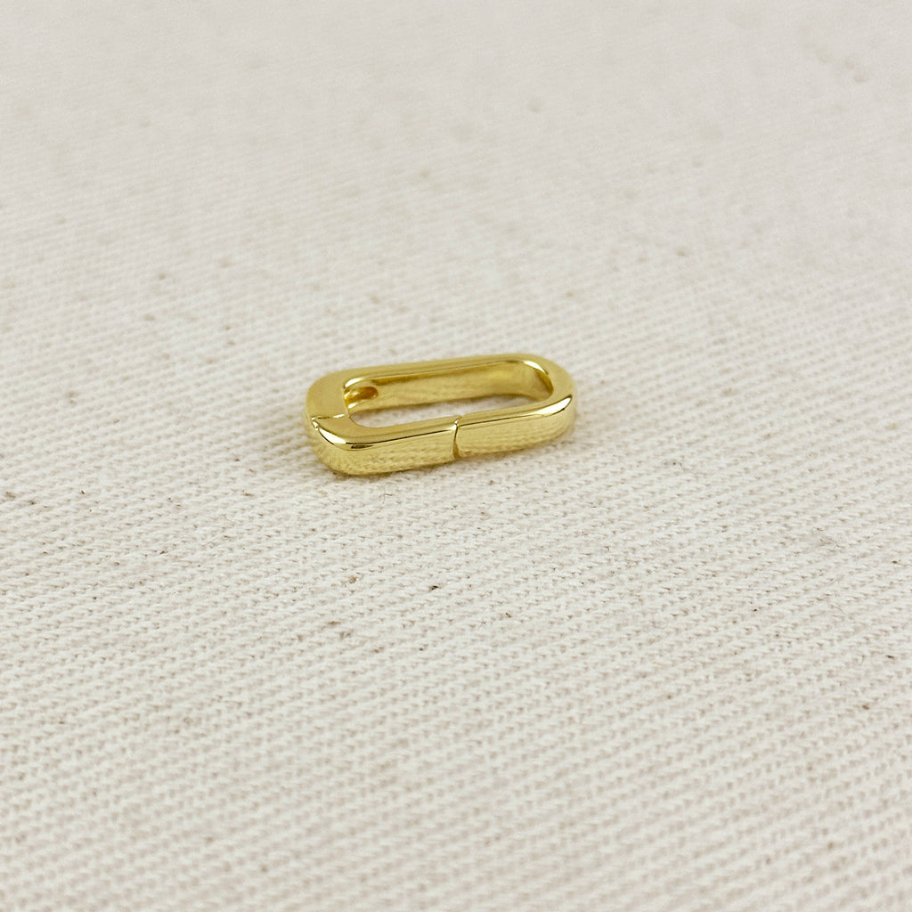 18k Gold Filled 20mm Oblong Carabiner Clasp
