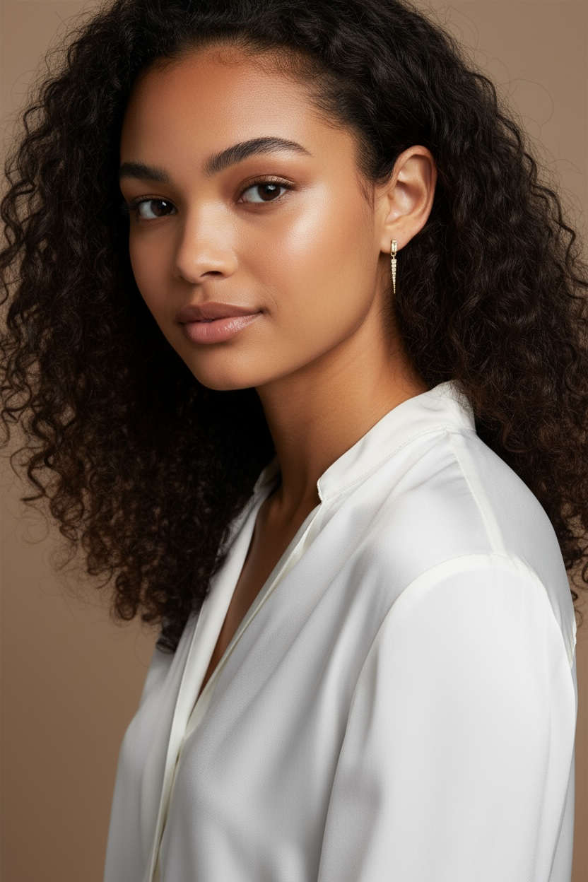 18k Gold Filled Earrings Featuring Baguette Cubic Zircon With Spike Drop