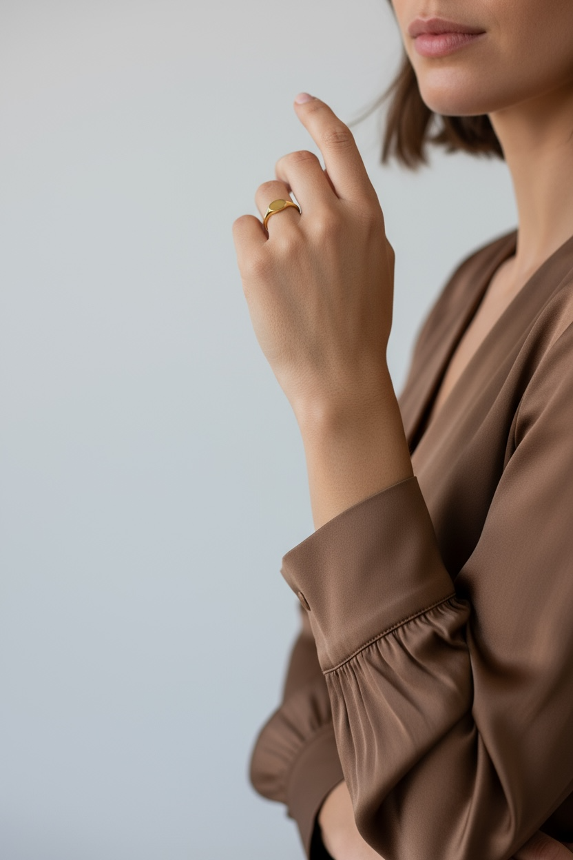 18k Gold Filled Signet Ring