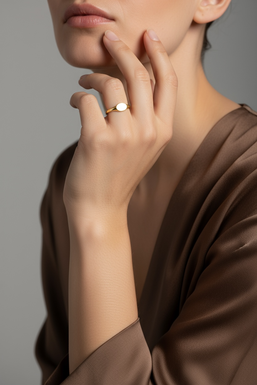 18k Gold Filled Signet Ring