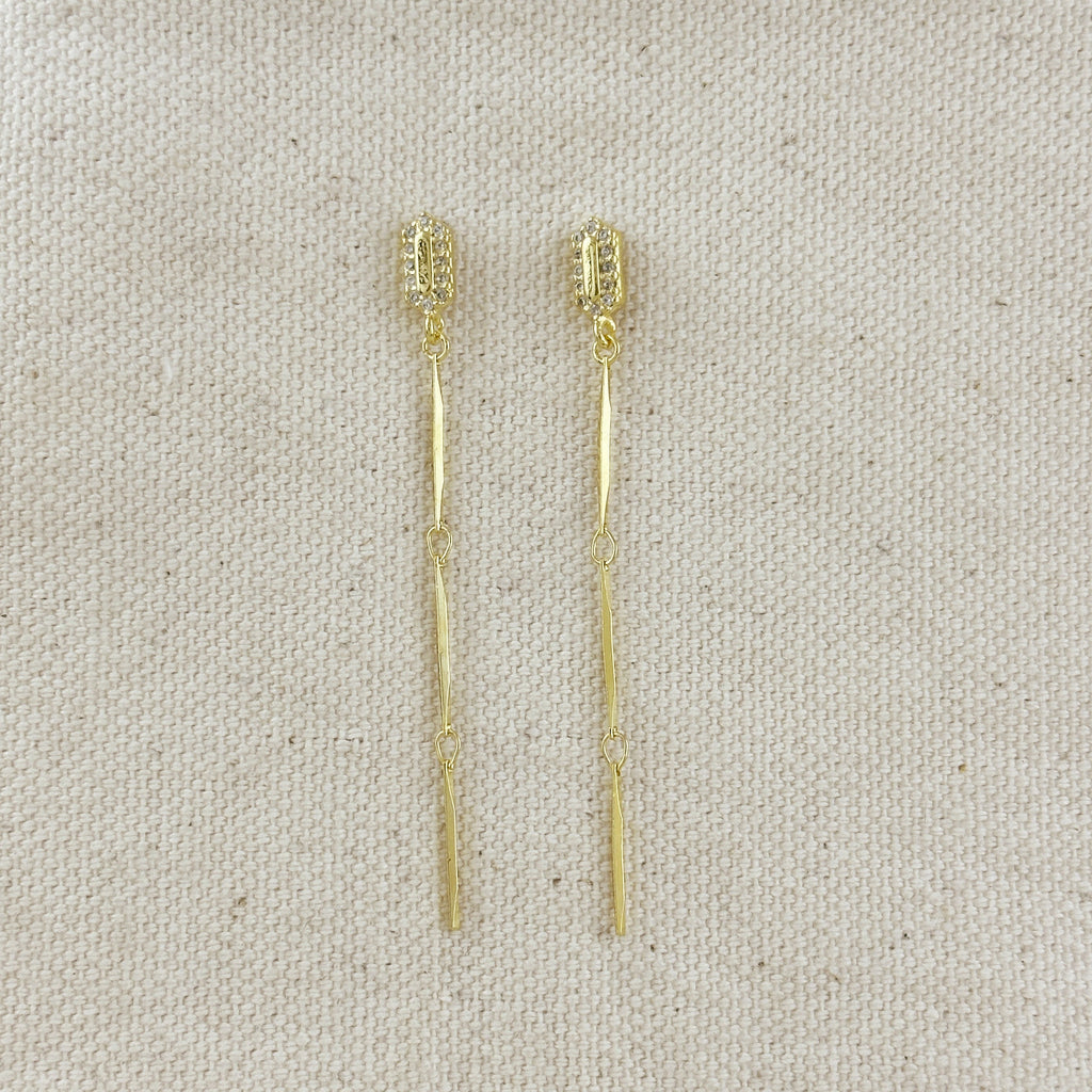 18k Gold Filled Straw Drop Earrings
