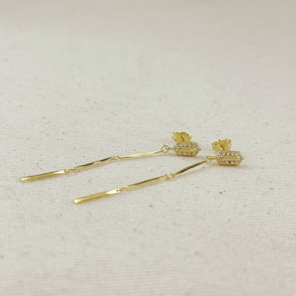 18k Gold Filled Straw Drop Earrings