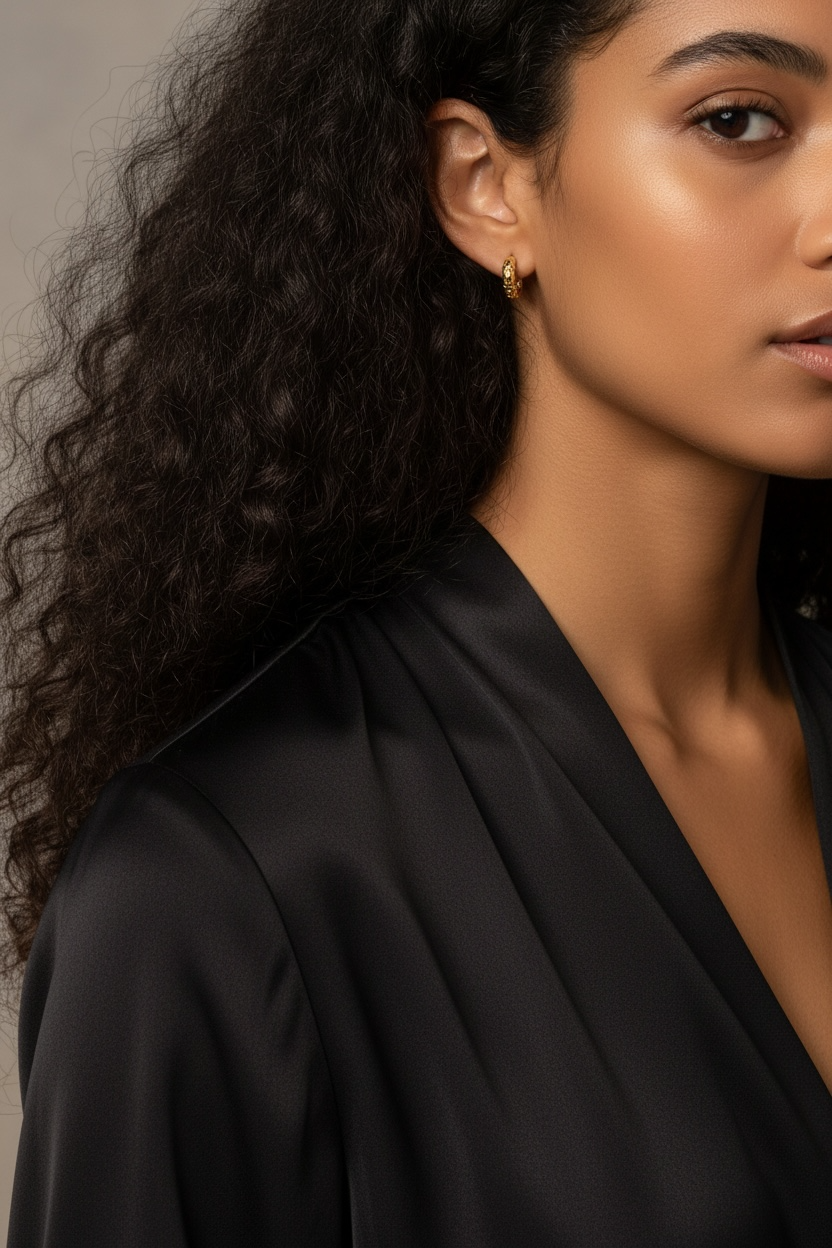 18k Gold Filled Leaves Huggies