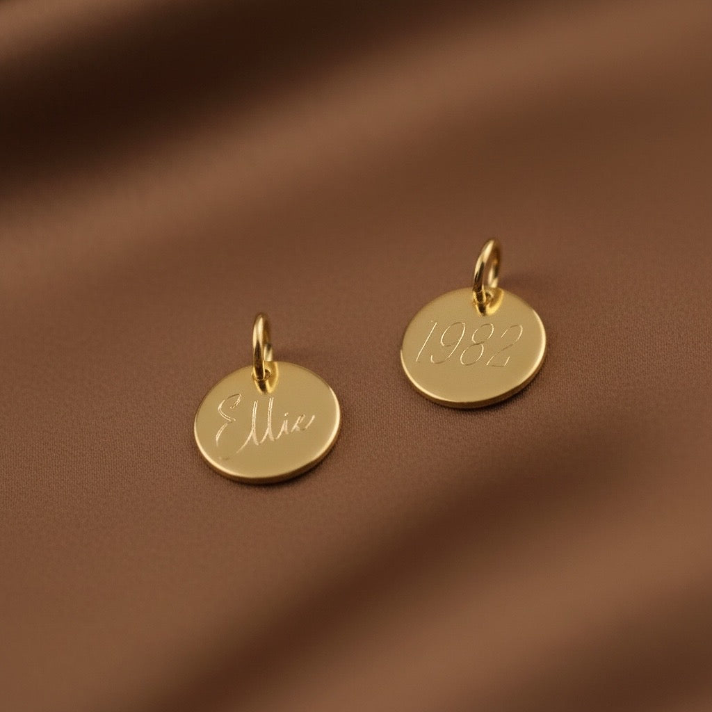 18k Gold Filled Plain Disc Pendant