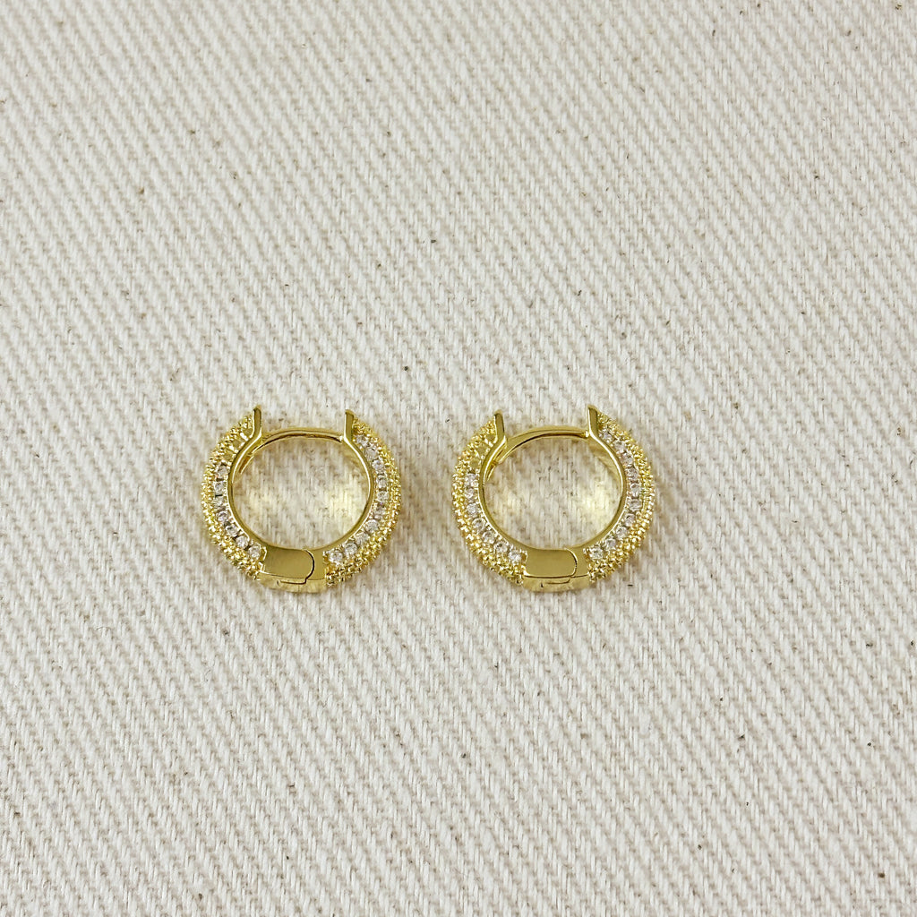 All Around CZ Clicker Hoop Earrings