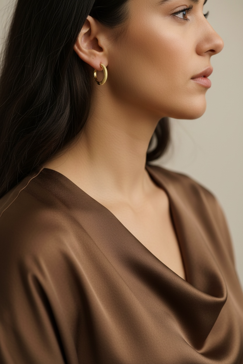 All Around CZ Clicker Hoop Earrings
